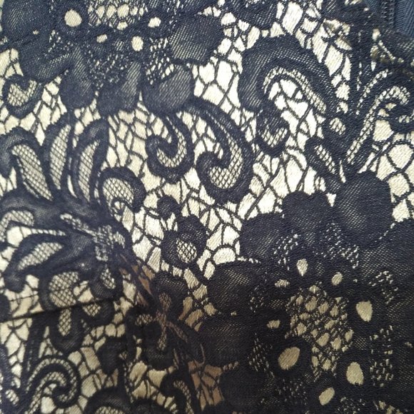 Ricki's | Blue Silver Floral Jacquard Dress | 4 - Picture 6 of 16